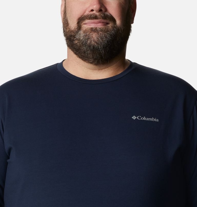 Men's Columbia Sun Trek Short Sleeve T Shirts Navy | Plus Size CA-G5L46